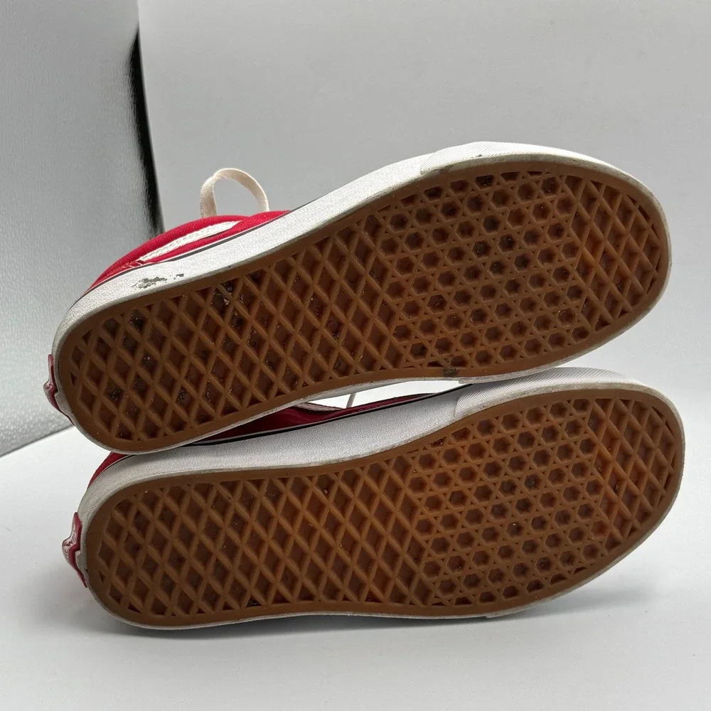 Vans‎ Old Skool Sneakers Womens 8 Red Suede Canvas Low Top Skater Classic